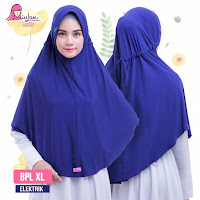 Hijab instan bergo syari jumbo bpl xl plain laura elektrik