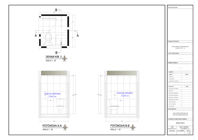 DENAH POTONGAN KAMAR MANDI