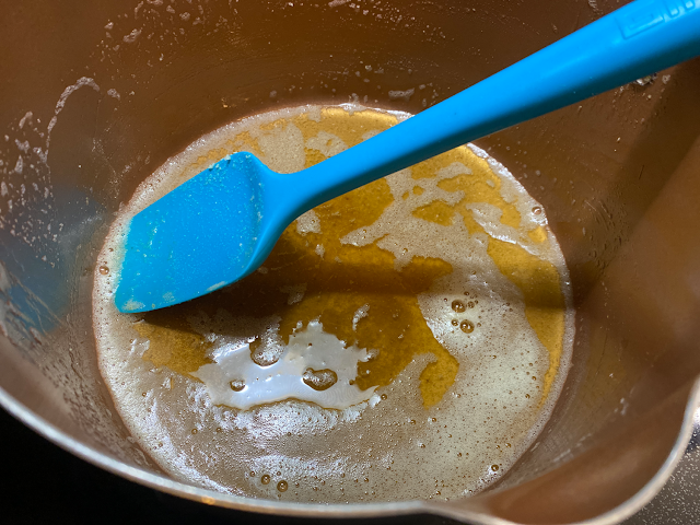 browned melted butter in pot