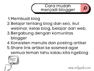 cara mudah jadi blogger