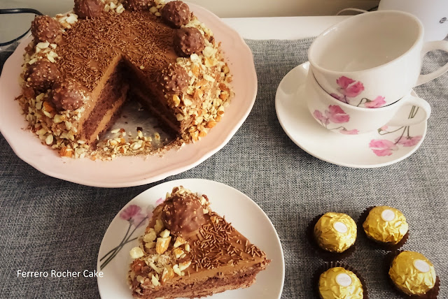 ferrero-rocher-chocolate-cake-birthday-high-tea-tea-trolley-birthday-party-hazel-nuts-cocoa-butter-flour-almonds