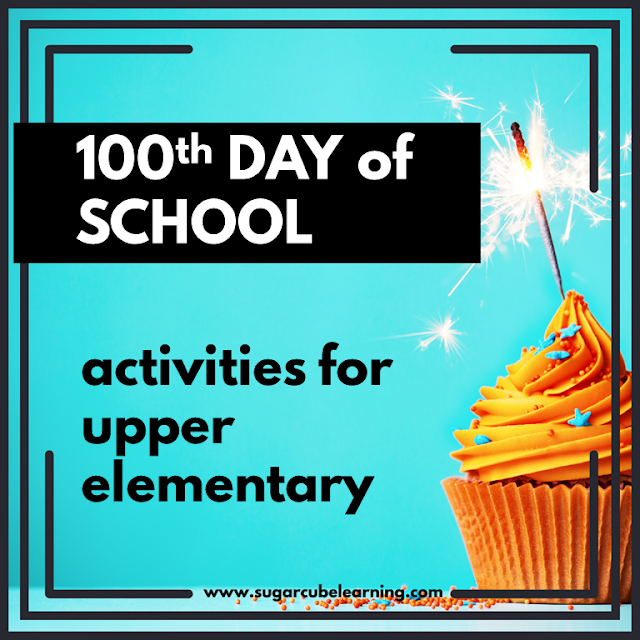 photo of cupcake celebrating the 100th day of school