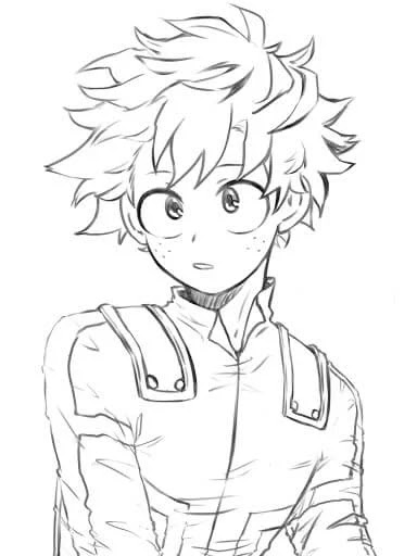 Como Dibujar a Deku Paso a Paso Boku No Hero Academia