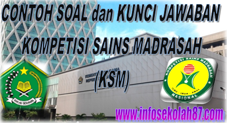 Contoh Soal dan Kunci Jawaban Kompetisi Sains Madrasah (KSM) MI, MTs dan MA 