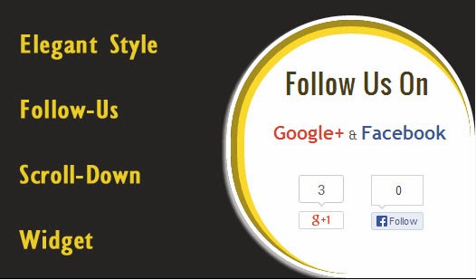 Blogger Scroll Down Follow Us Widget