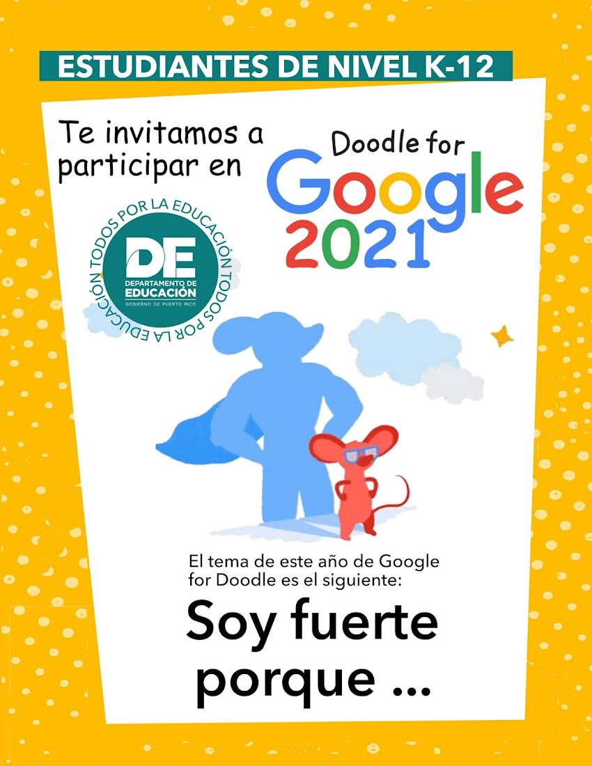 El Programa de Bellas Artes exhorta a los estudiantes del Departamento de Educación a participar del concurso Doodle 4 Google