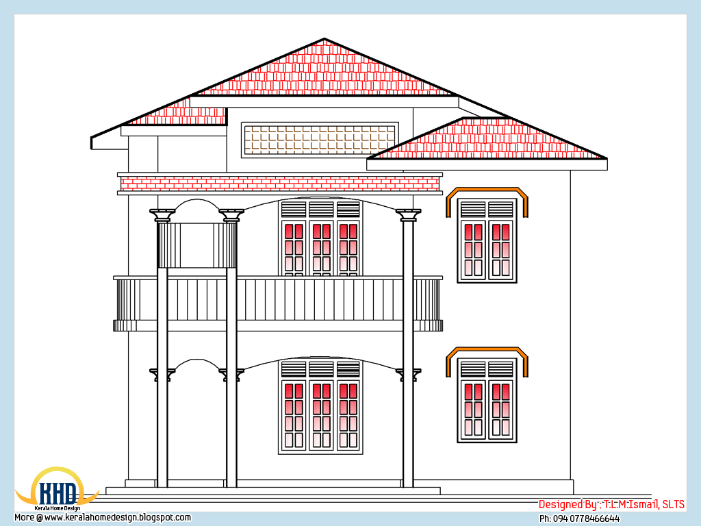  Home  plan  and elevation  2318 Sq Ft 