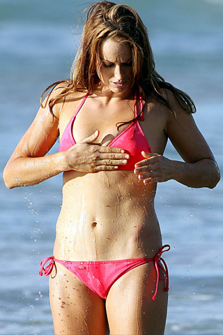 Amanda Beard Pink bikini