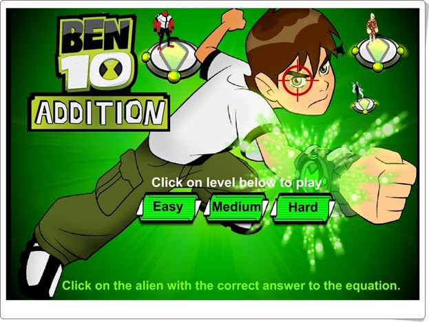 "Ben 10 Math Addition" (Cálculo mental con la suma)