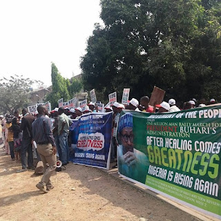 Group holds one million man march in support of Buhari's administration