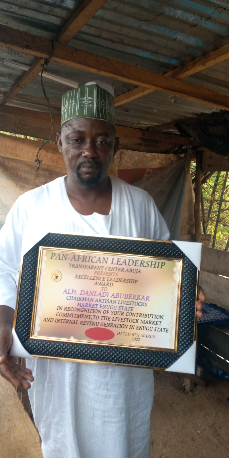 Alh Danladi Bags PAN African Leadership Award 