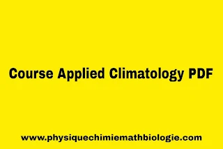 Course Applied Climatology PDF