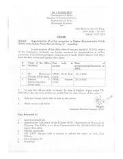 Regularization of ad-hoc promotion in HAG of IPoS Group ‘A’ - Directorate Order dtd 24/01/2024