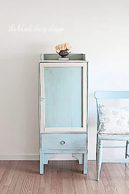 Former liquor cabinet is now a beautiful storage cabinet.