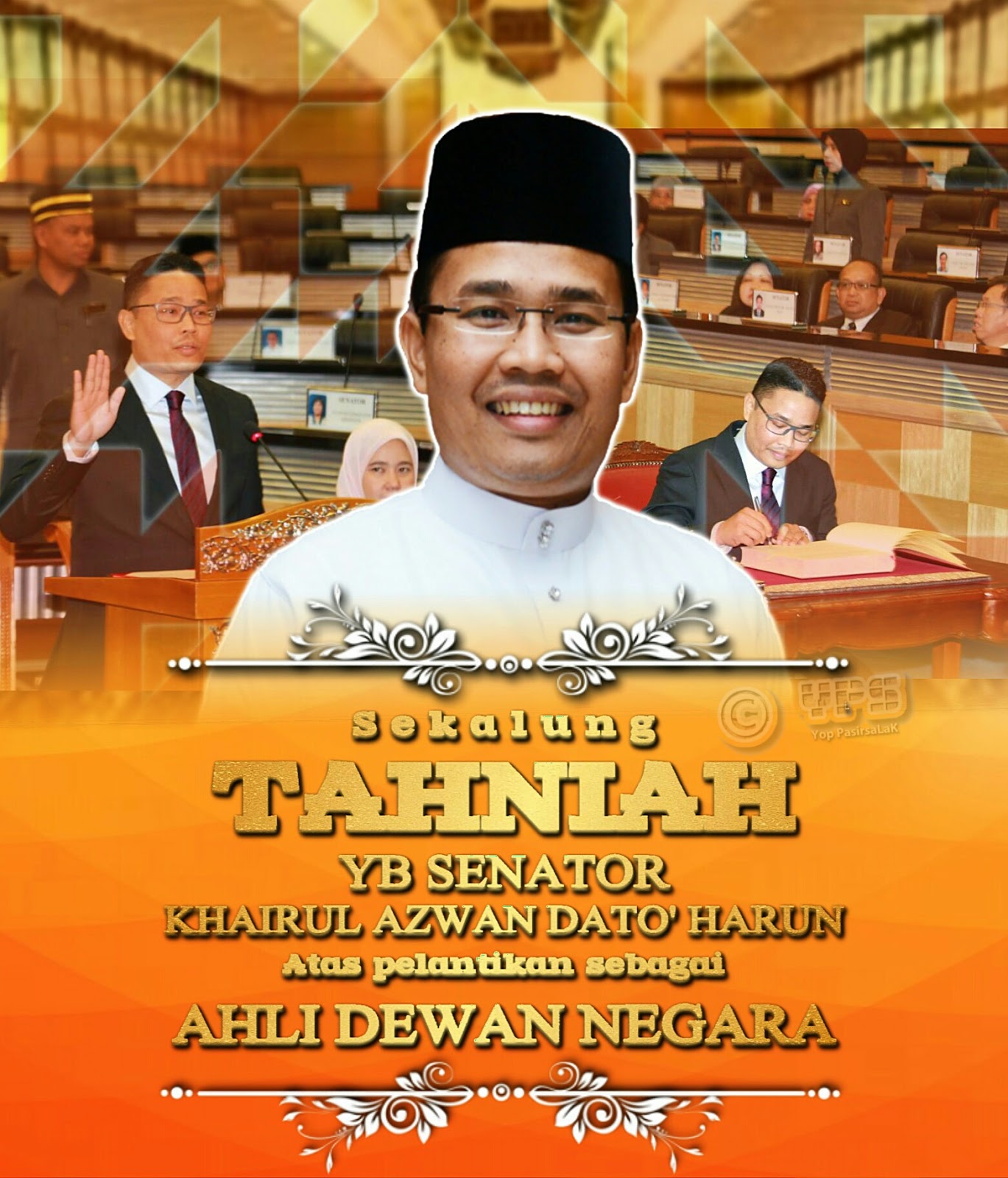 YOP PASIRSALAK: YB Senator @Azwanbro Angkat Sumpah Sebagai ...