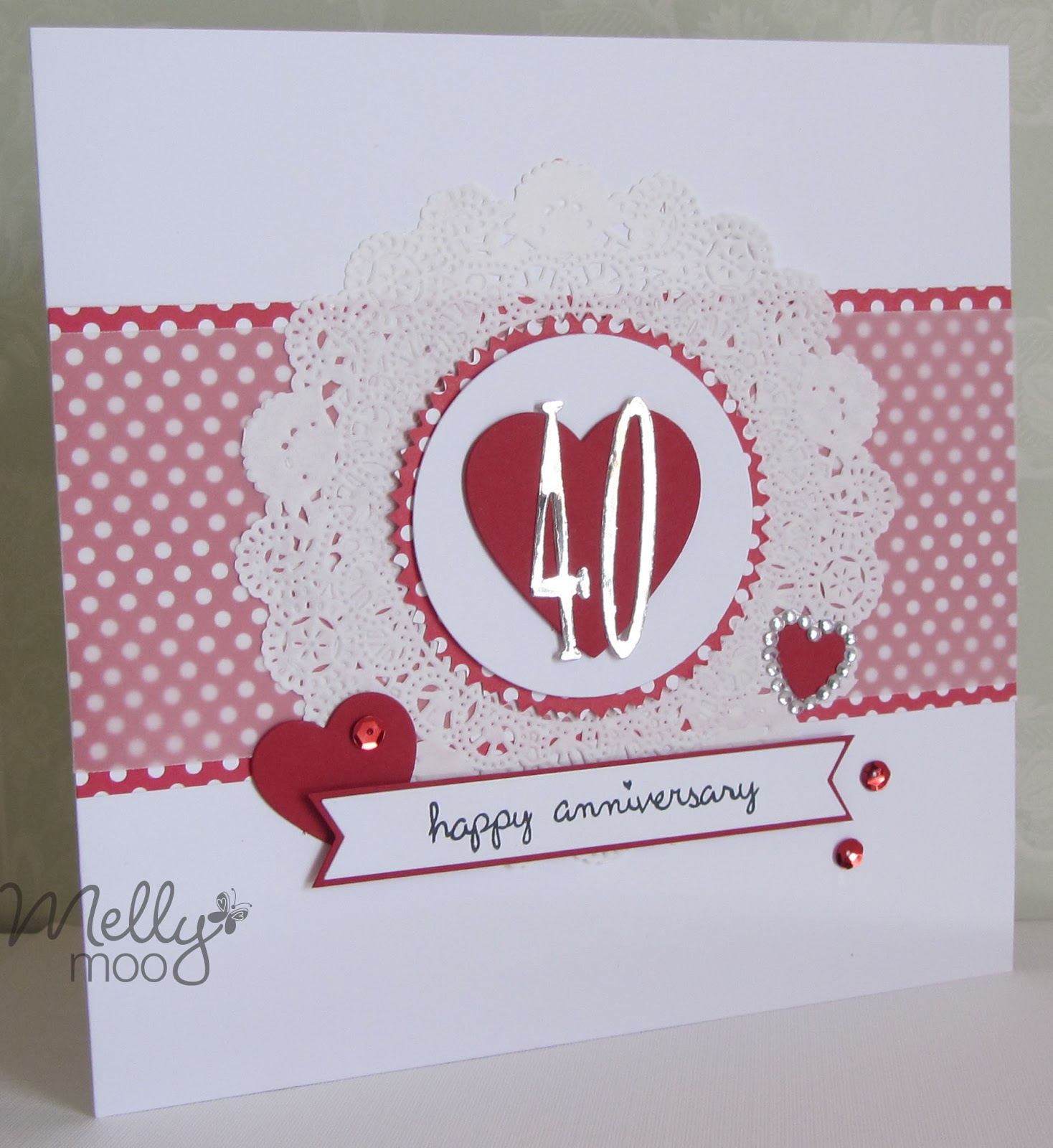  Ruby  Wedding  Anniversary  Mellymoo papercrafting