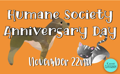 Humane Society Anniversary Day: November 22 - Cat and Dog