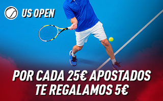 sportium Promo US Open: Por cada 25€ ¡Te damos 5€! 2-8 septiembre