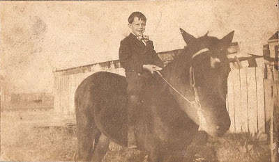 Unidentified boy on a horse from Slade collection