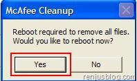 mcafee cleanup tool 2010