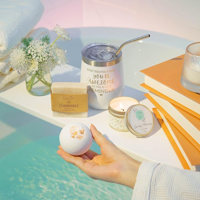 6pc Christmas Gifts for Women - Spa Tumbler White Elephant Gifts - Relaxing Womens Gifts for Christmas - Secret Santa Gifts for Women - Sometimes You Forget You're Awesome - Xmas Nurse Gifts for Women