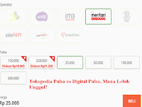 Tokopedia Pulsa vs Digital Pulsa, Mana Lebih Unggul?