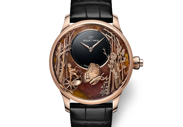 Jaquet Droz Loving Butterfly Automaton Chinchilla Red J032533275