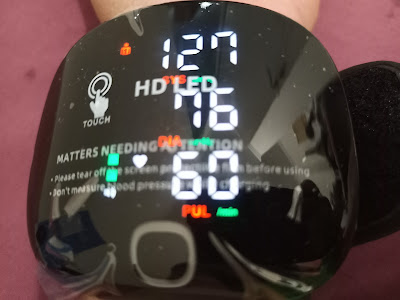 Tampilan Layar Hasil Pengecekan Tensi Electronic Blood Pressure Monitor Model A01