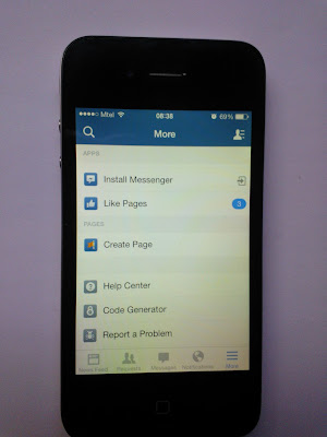 iPhone 4, iOS 7 latest Facebook update