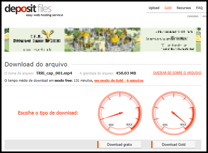 como fazer download no site deposit files - 01