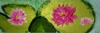 Lotus in harmony - Acrylique • 30x90