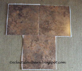 Eclectic Red Barn: Staggering vinyl tiles