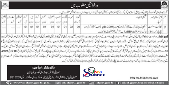 Population Welfare Department Job 2023 in Baluchistan