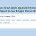 How to show labels widget expanded instead of collapsed in new Blogger theme 2017?