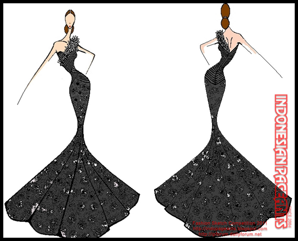 IP Fashion Sketch Competition 2011 Top 10 Evening Gown Indonesian