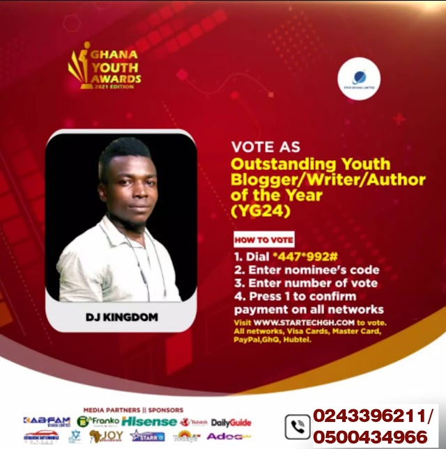 Ghana Youth Awards: DJ Kingdom Nominated for Outstanding Youth Blogger