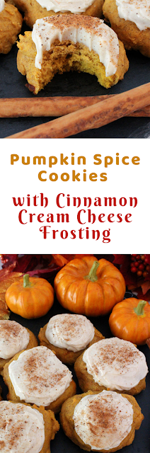 Pumpkin Spice Cookies with Cinnamon Cream Cheese Frosting
