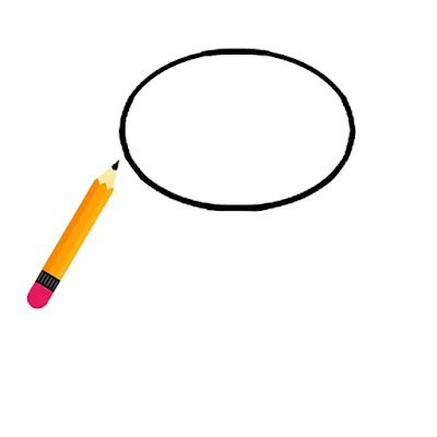 Desenhe um círculo oval