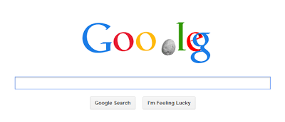 Screenshot of Google Doodle animation for Asteroid 2012 DA14