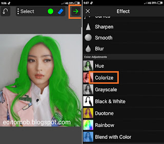 Cara Mengubah Warna Rambut Simpel di Aplikasi Picsay Pro 