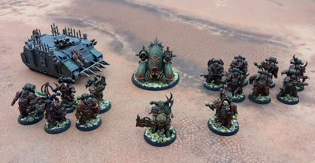 Warhammer 40k battle report: Space Marines vs Death Guard, 500pts