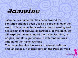 meaning of the name "Jasmine"
