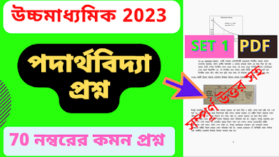 HS Physics Suggestion 2023 Download PDF | WBCHSE- Class 12 Physics suggestion 2023 | Last Minute Exam Suggestion