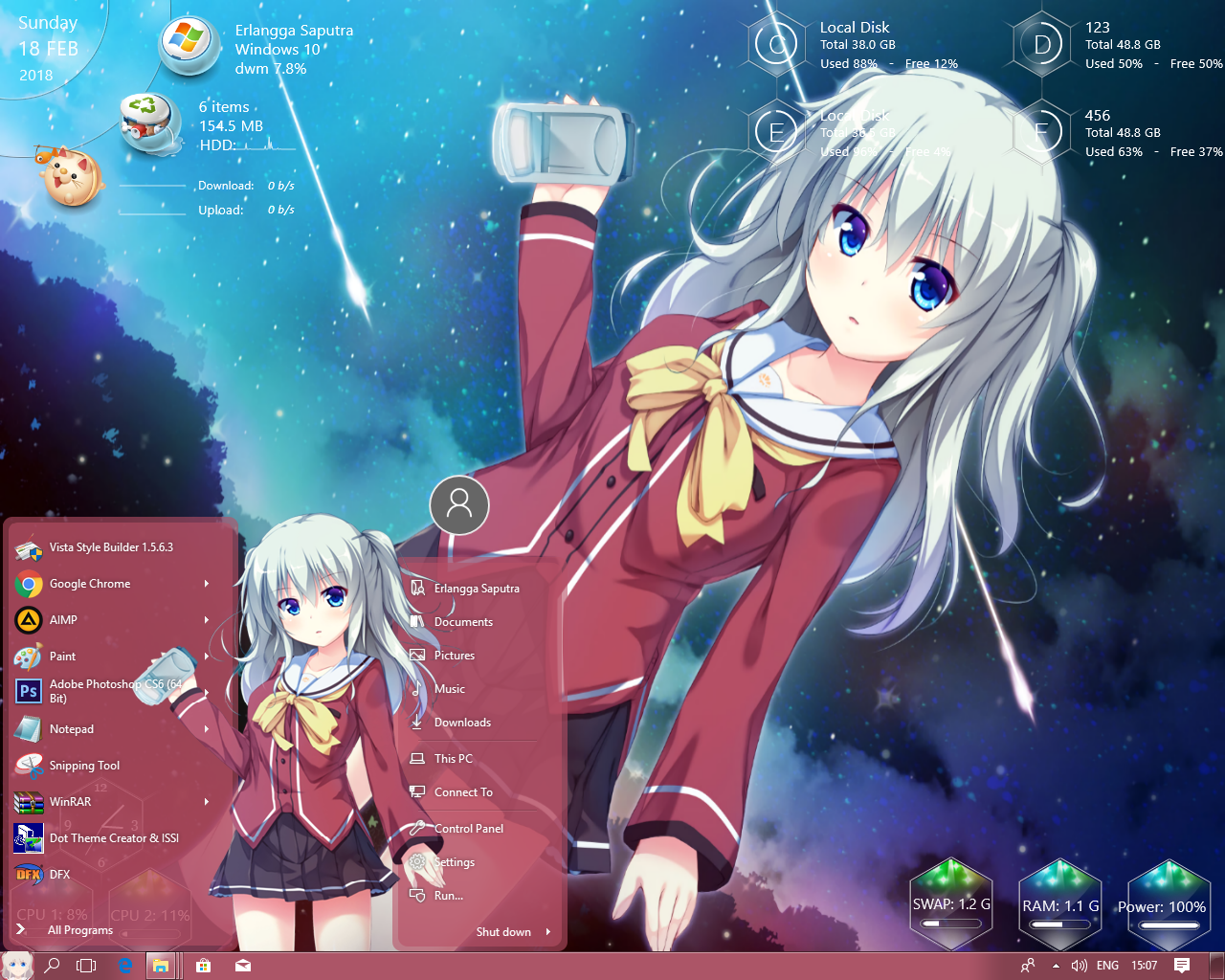 Nao Tomori Windows 10 Theme 