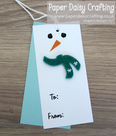 Let It Snow Snowman tags - Stampin Up