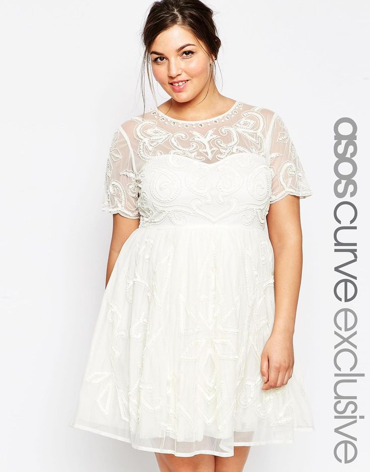  Asos  Curvy White Plus  Size  Grad Dresses  bridal  dresses 