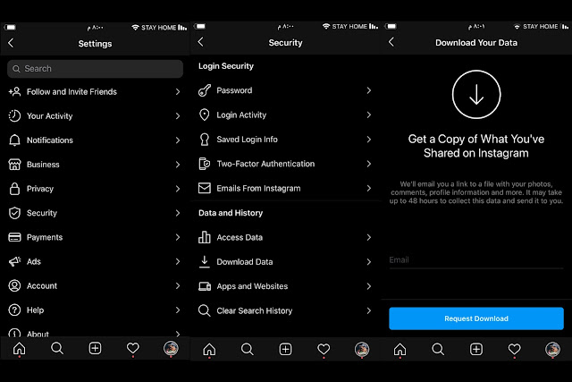 كيفية تنزيل بياناتك من انستقرام قبل حذف الحساب