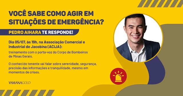 Yamana Gold promove treinamento aberto ao público com o Tenente Pedro Aihara 