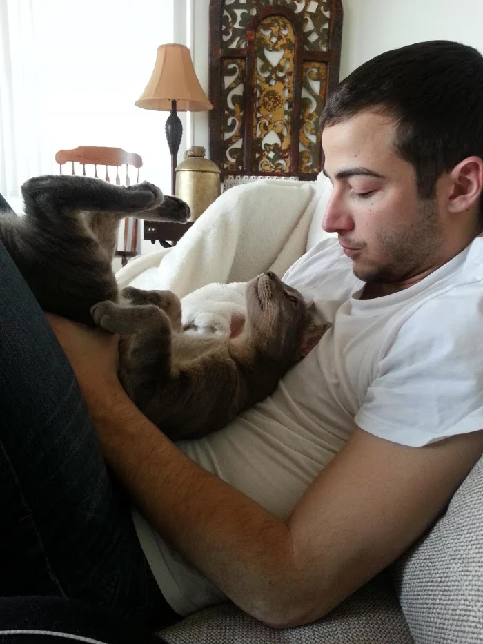 30 Adorable Pictures Of Men With Their Cats