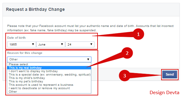 How to Change Facebook Birthday after Limit?